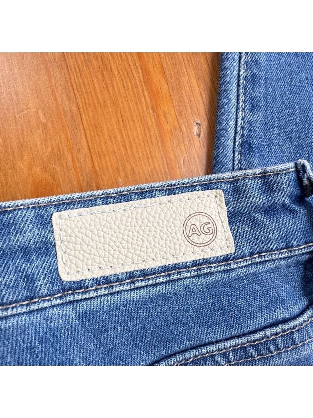 AG Adriano Goldschmied the Isabelle high rise straight cropped jeans size 27r - Picture 12 of 14